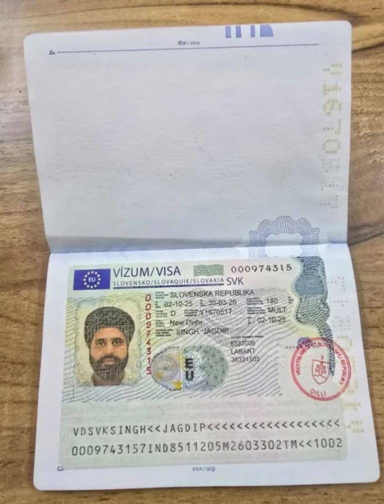 Slovakia National D Labor Authorization - Jagdip Singh